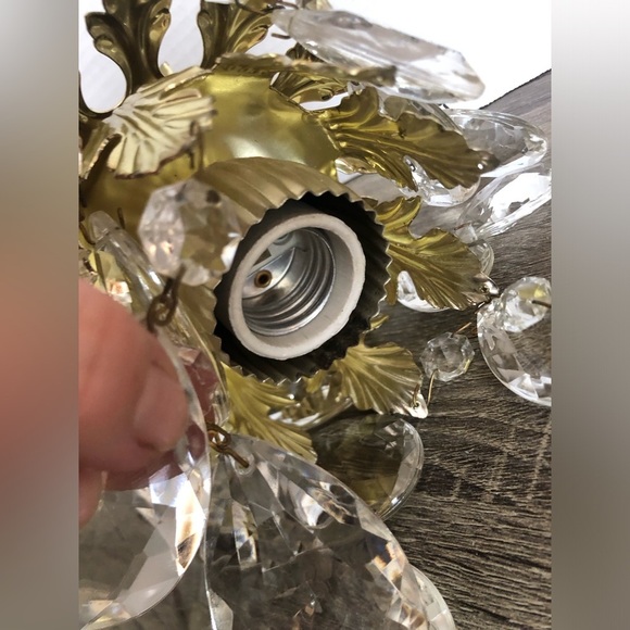 Vtg Mini Upside Down Layered Cake Crystal Chandelier - Picture 11 of 16